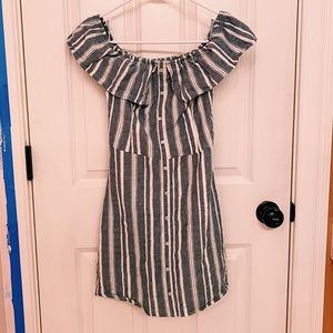 Off the solder mini dress